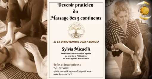 Formation de praticien du massage des 5 continents à Borgo, Corse