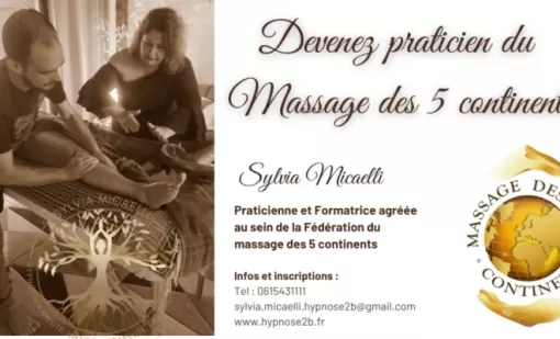 Formation de praticien du massage des 5 continents à Borgo, Corse , Borgo, Sylvia Micaelli