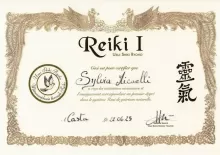 Diplôme Reiki 1er degré, Borgo, Sylvia Micaelli